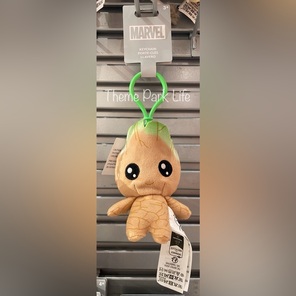 Disney Parks Marvel Groot Plush Keychain Bag Clip NEW